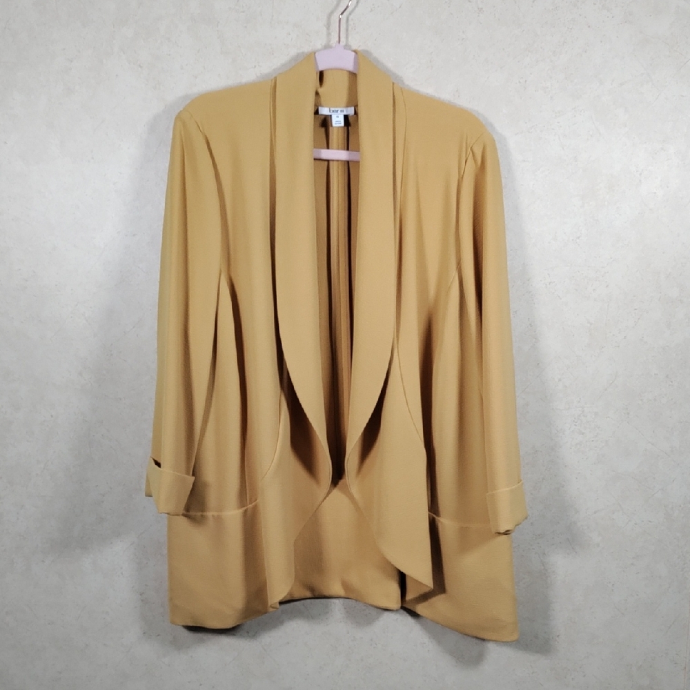 4156 Bar III yellow knit open front blazer 1X